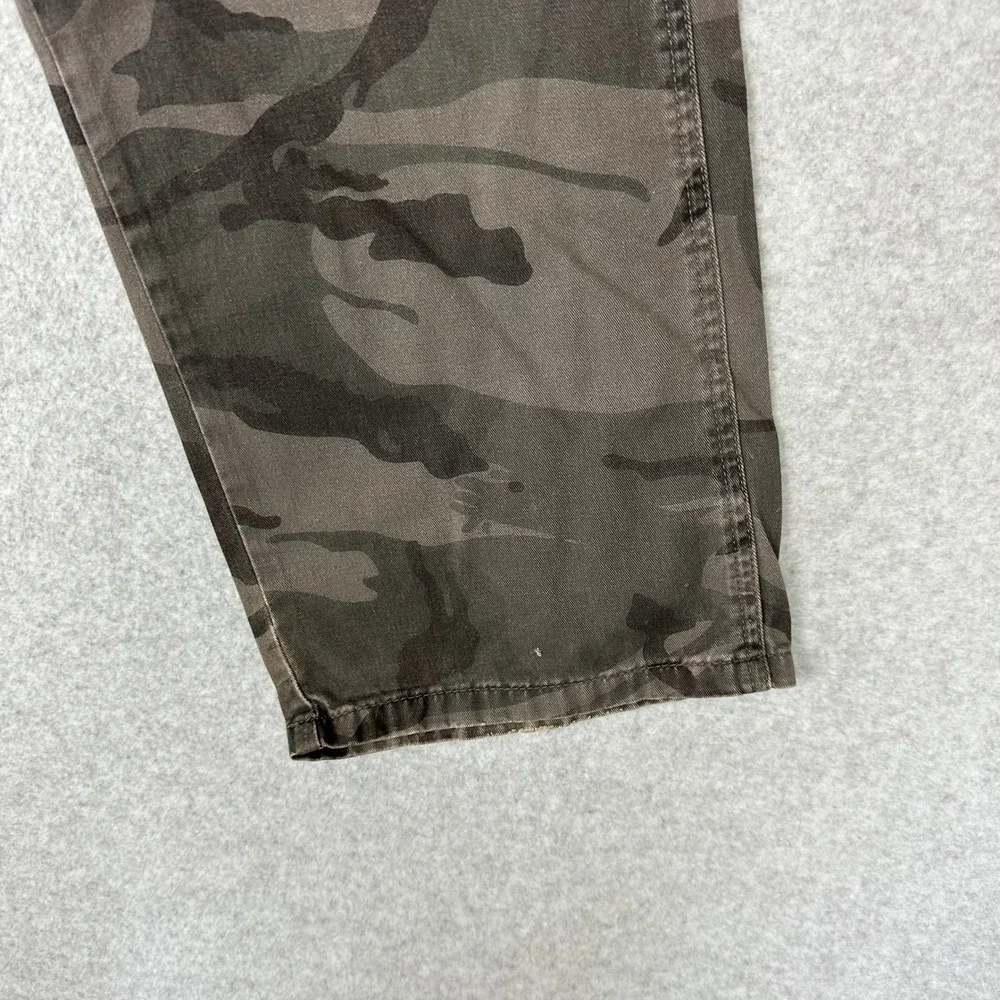 Wrangler Mens Camo Cargo Pants Straight Leg Distressed Camouflage Workwear Brown